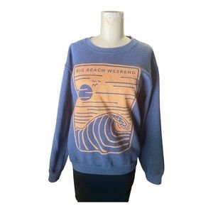 Gildan Crew sweatshirt graphic size small Beach Bound